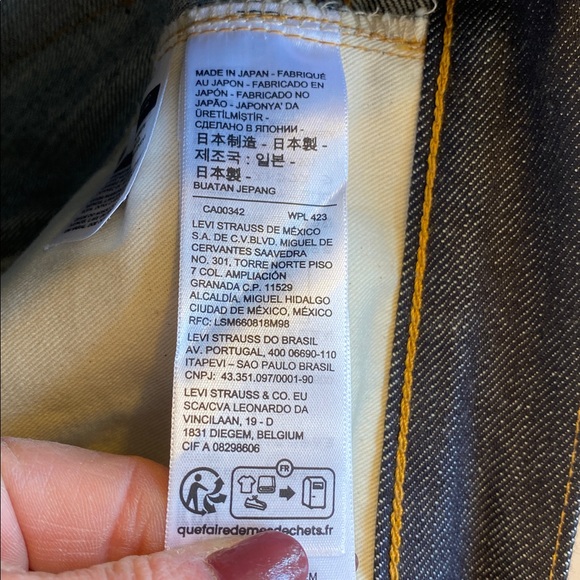 Levi's 501XX Men's Deep Indigo Straight Jeans Sz 34/34.  NWOT. Box11 - Picture 7 of 9